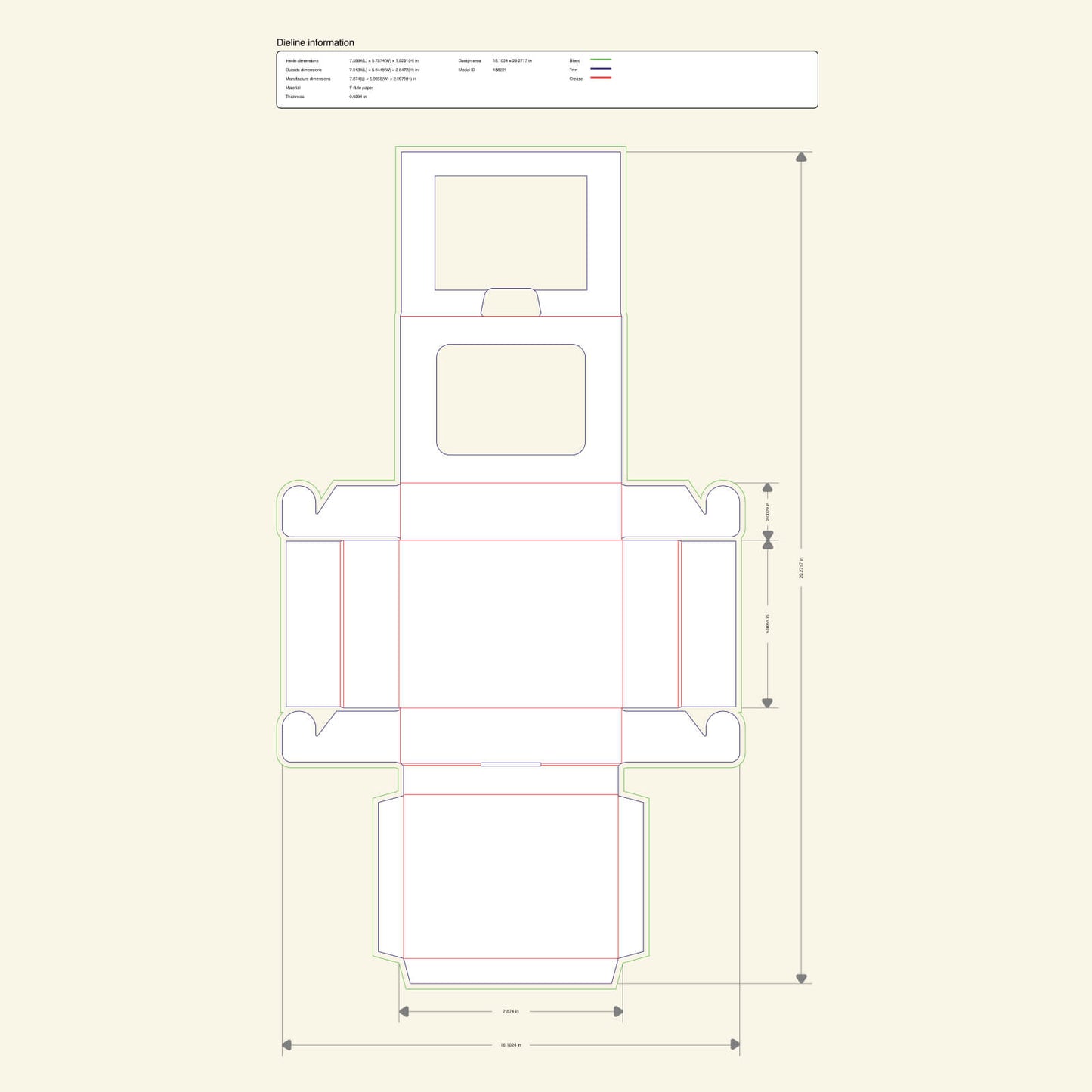Bakerydisplayboxwithwindow : Dieline