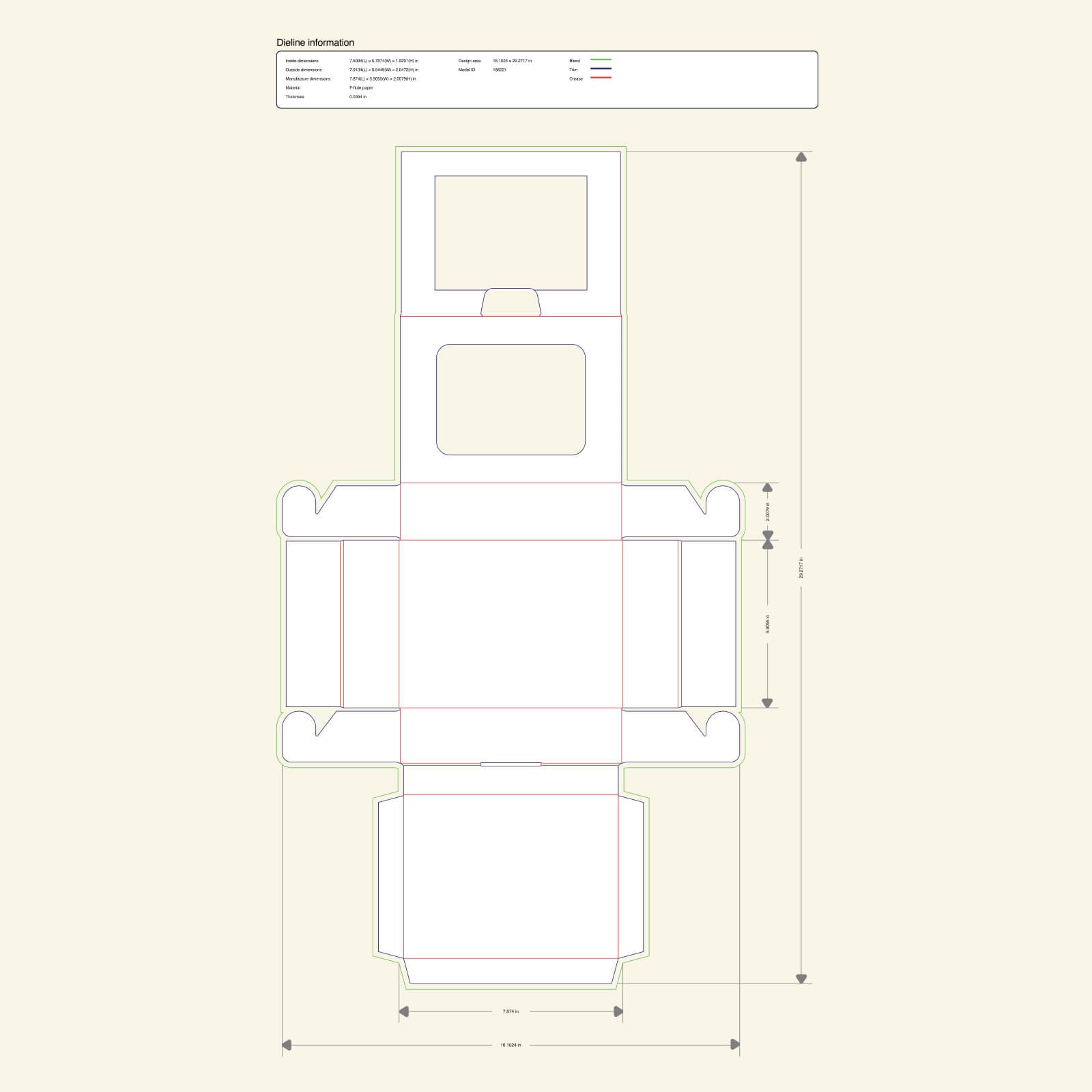 Bakerydisplayboxwithwindow : Dieline