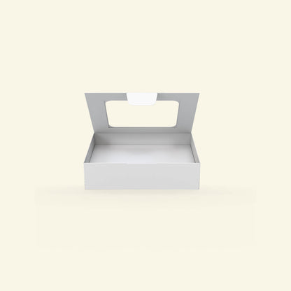 Eco-friendly cake packaging box with see-through top – 6×8×2 inch