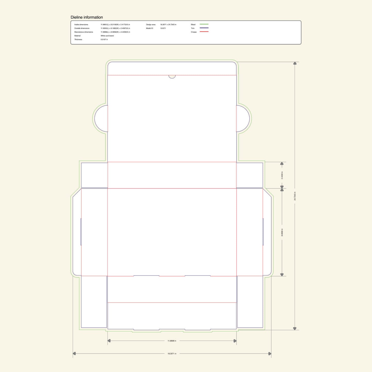 Gift-ready cookie box with flip lid and insert slots Dieline