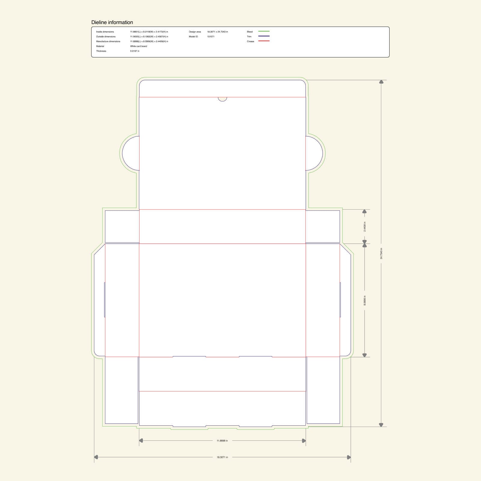 Gift-ready cookie box with flip lid and insert slots Dieline
