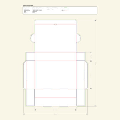 Gift-ready cookie box with flip lid and insert slots Dieline