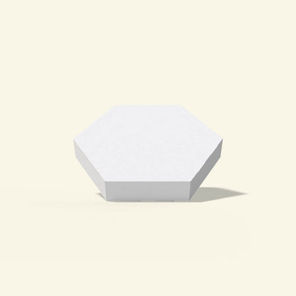 Stylish hexagonal candy box with envelope-style closure