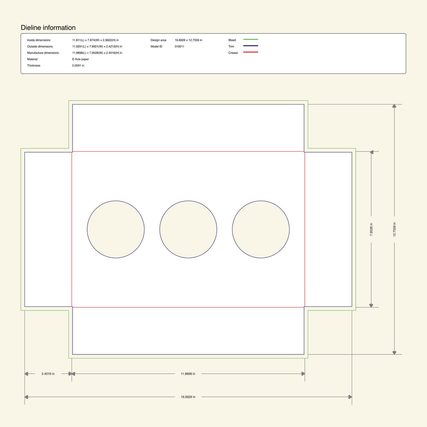 Custom Round Hole Insert Packaging