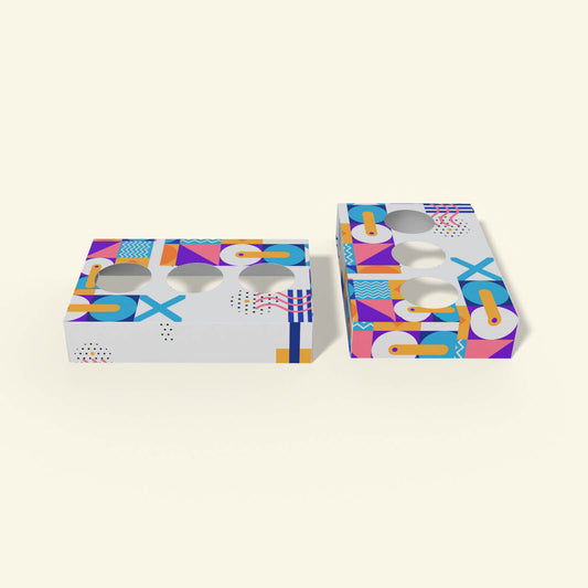 Packaging box with round inserts for milk bottles or yogurt jars