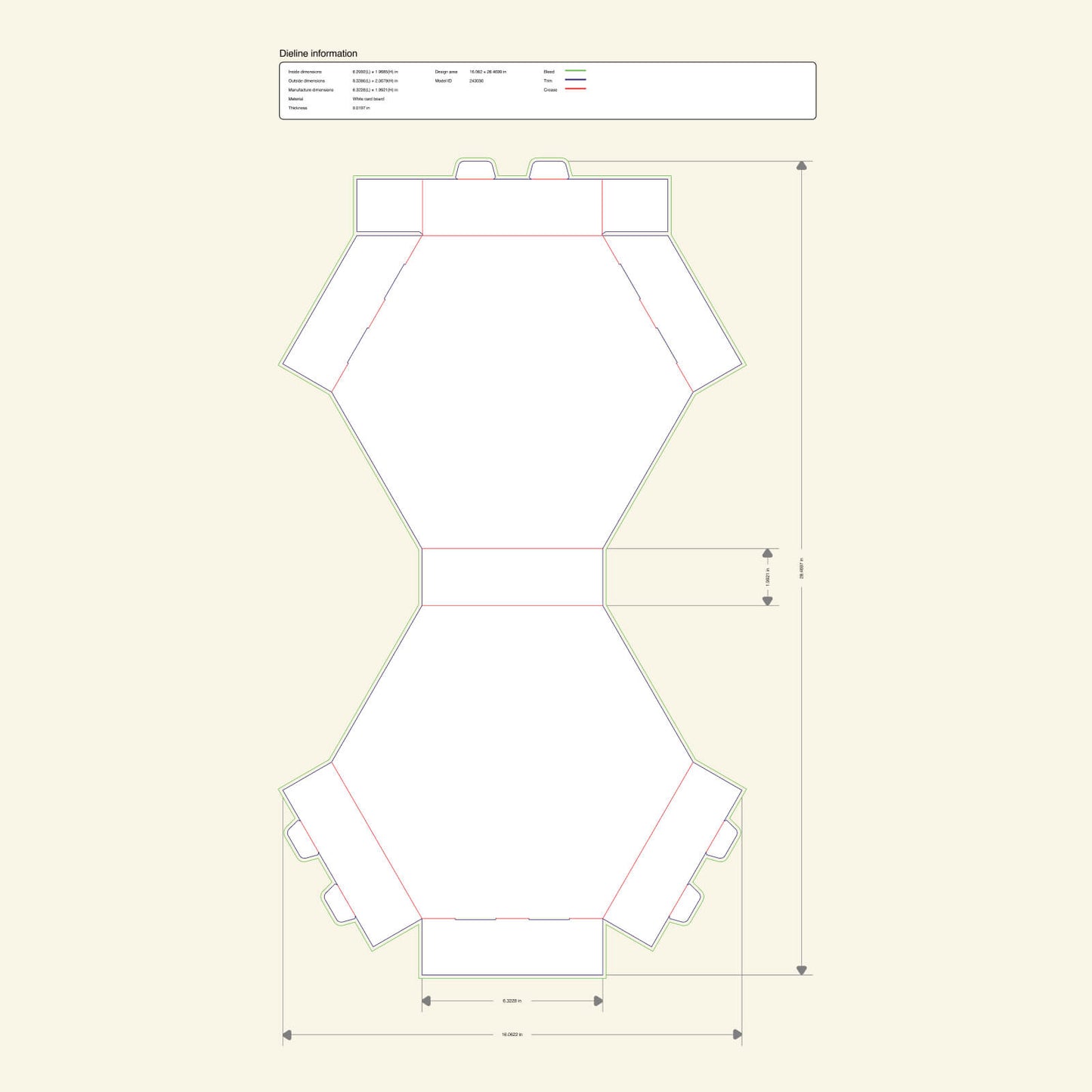 Premium gift box for chocolates and sweets in hexagon shape