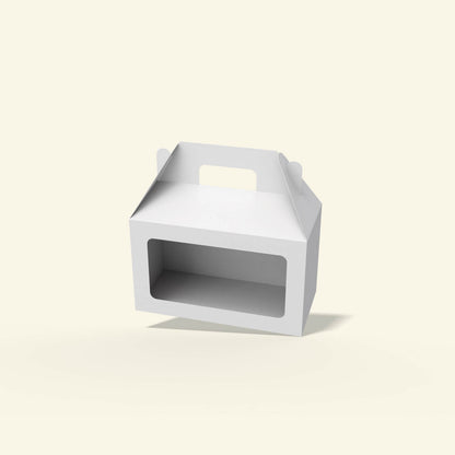 Premium packaging gable box with clear window panel