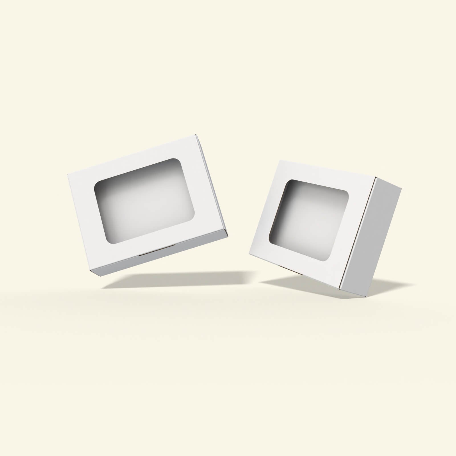 kraft bakery box with window – flip-top design for cakes and pastries